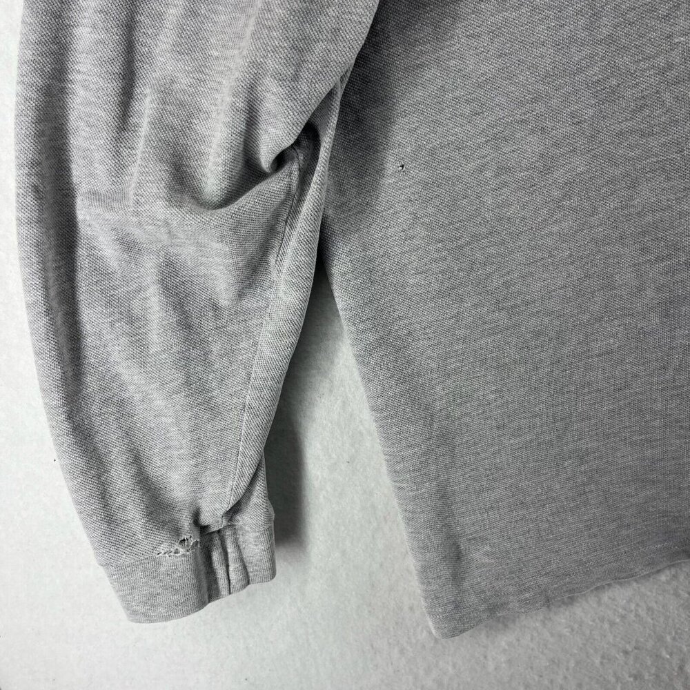 Burberry London Polo Shirt Mens 2XL Gray Long Sleeves Pullover Vented Mini Logo - Picture 10 of 15